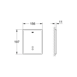 Grohe Betjeningsplade 230V til element 38513/14, krom