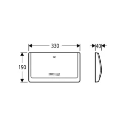 Grohe Classic betjeningsplade, 330 x 190 mm, hvid