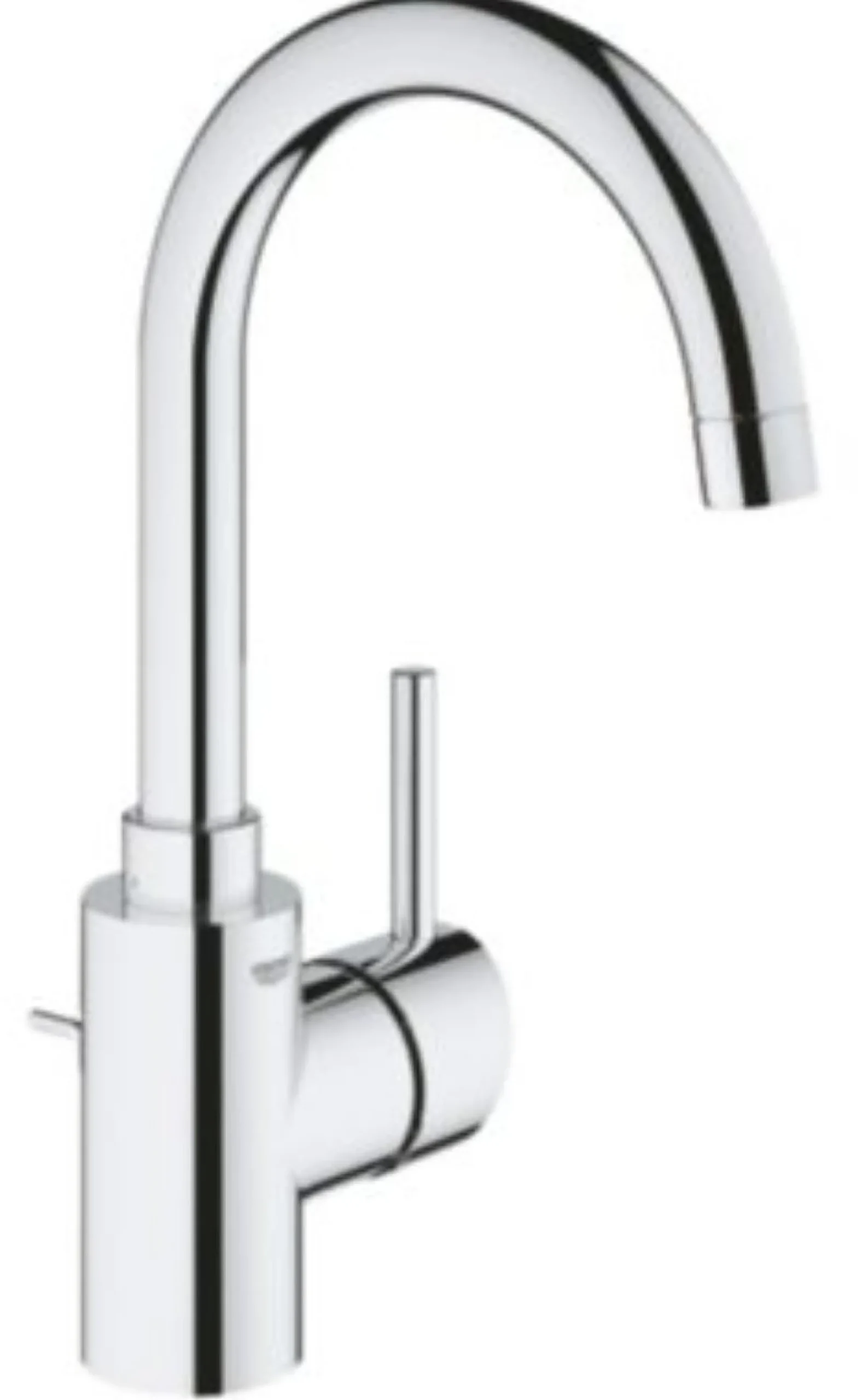Grohe Concetto Zero håndvaskarmatur, 1-grebs, L-Size, løftestang med bundventil, krom