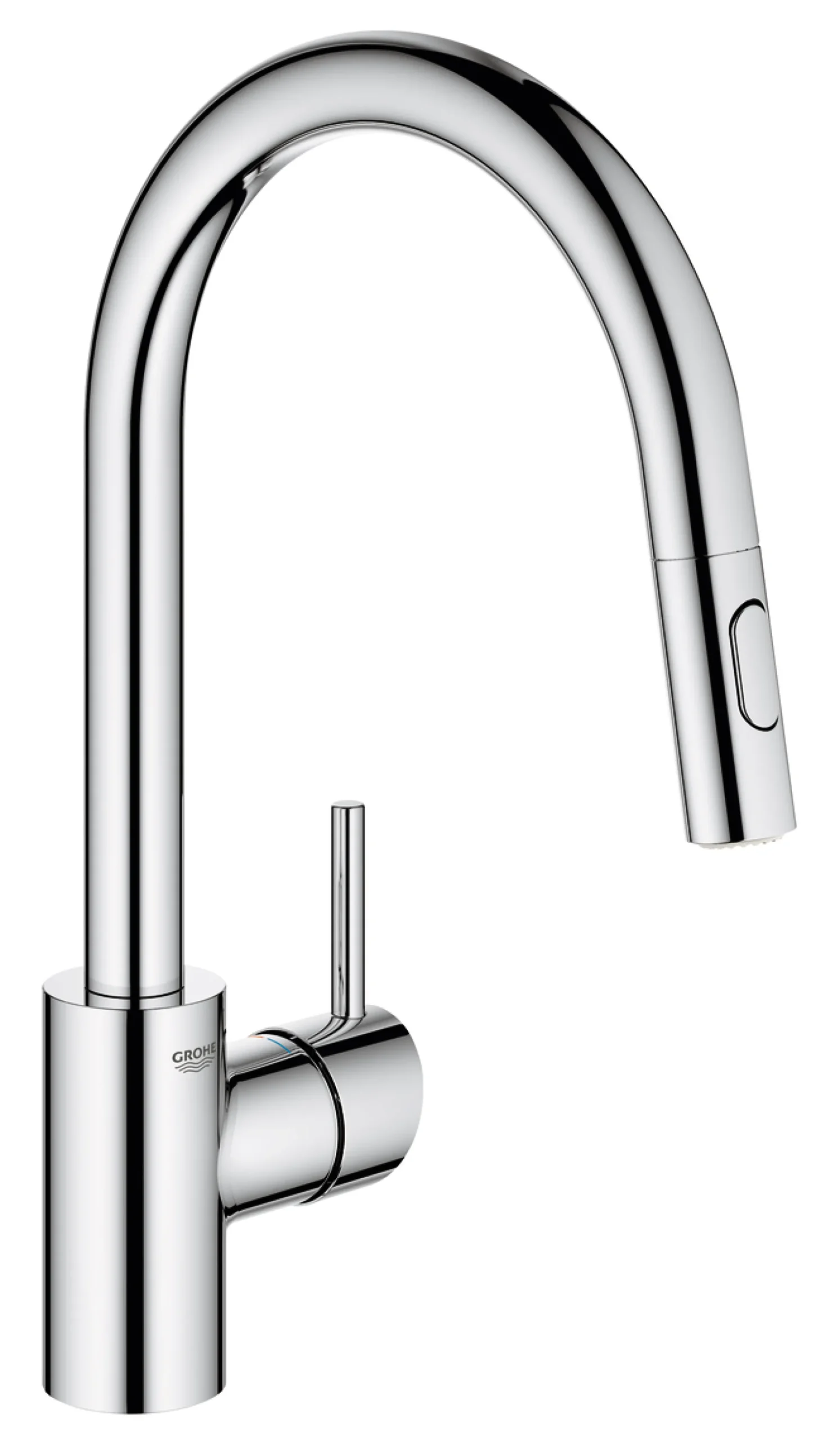 Grohe Concetto Zero køkkenarmatur med udtræk/brus, C-tud, 1-grebs