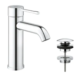 Grohe Essence 1-grebs håndvaskarmatur, push-open bundventil, S-Size, krom