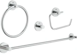 Grohe Essentials tilbehørssæt 4 i 1, håndklædestang, ring, krog, papirholder
