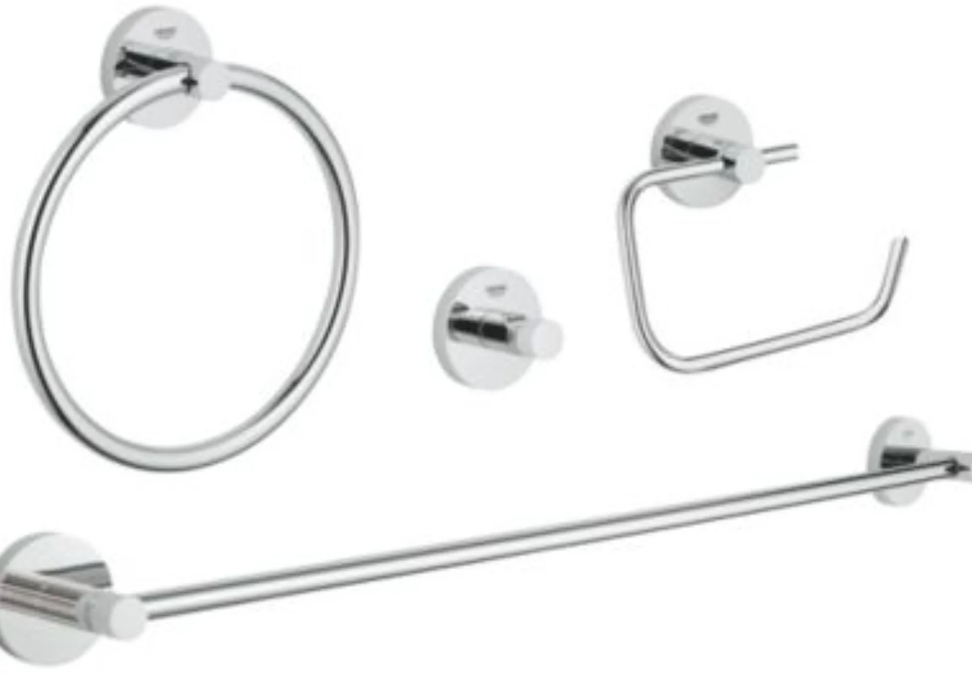 Grohe Essentials tilbehørssæt 4 i 1, håndklædestang, ring, krog, papirholder