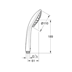 Grohe Euphoria Duo 110 mm håndbruser, 2 sprays, krom