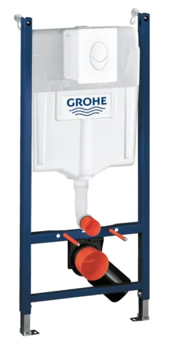 Grohe Euro toiletpakke inkl. Rapid cisterne 113 cm, trykplade, Euro væghængt toilet + SoftClose toiletsæde samt tilbehør