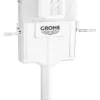 Grohe GD2 cisterne, 3-4, 5/6-9 liter, indbygning, inklusive scan set, krom