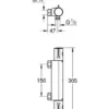 Grohe Grohtherm 800 brusearmatur, krom