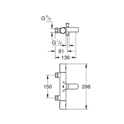 Grohe Grohtherm 800 Cosmopolitan termostat til brus, krom