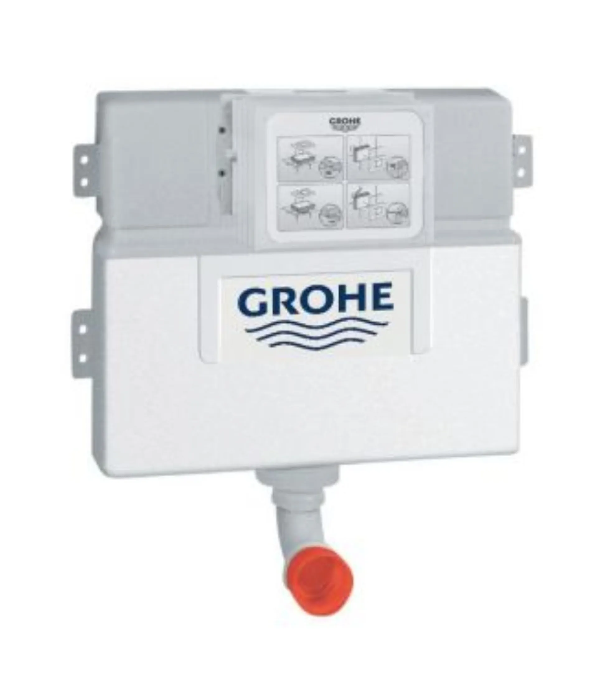 Grohe Indbygningscisterne 6-9L justérbar til indbyg i væg, krom