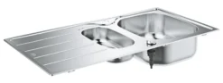 Grohe K200, køkkenvask i rustfrit stål, nedfældet, 965x500mm