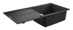 Grohe K400 kompositvask, med afløbsbakke, 1000 x 500 mm, sort