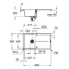 Grohe K400 kompositvask med afløbsbakke, standard indbygning, 860 x 500 mm, sort