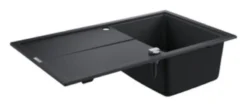Grohe K400 kompositvask med afløbsbakke, standard indbygning, 860 x 500 mm, sort
