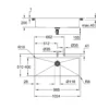 Grohe K800, rustfri stålvask, nedfældet/planlimet, 1024x510mm