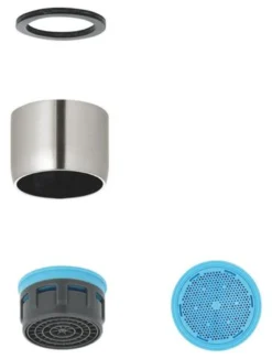 Grohe Perlator stål, M22x1, 13, 5-15 l/min v/3 bar, indvendig gevind