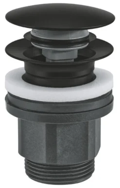 Grohe Push-Open bundventil i Mar sort
