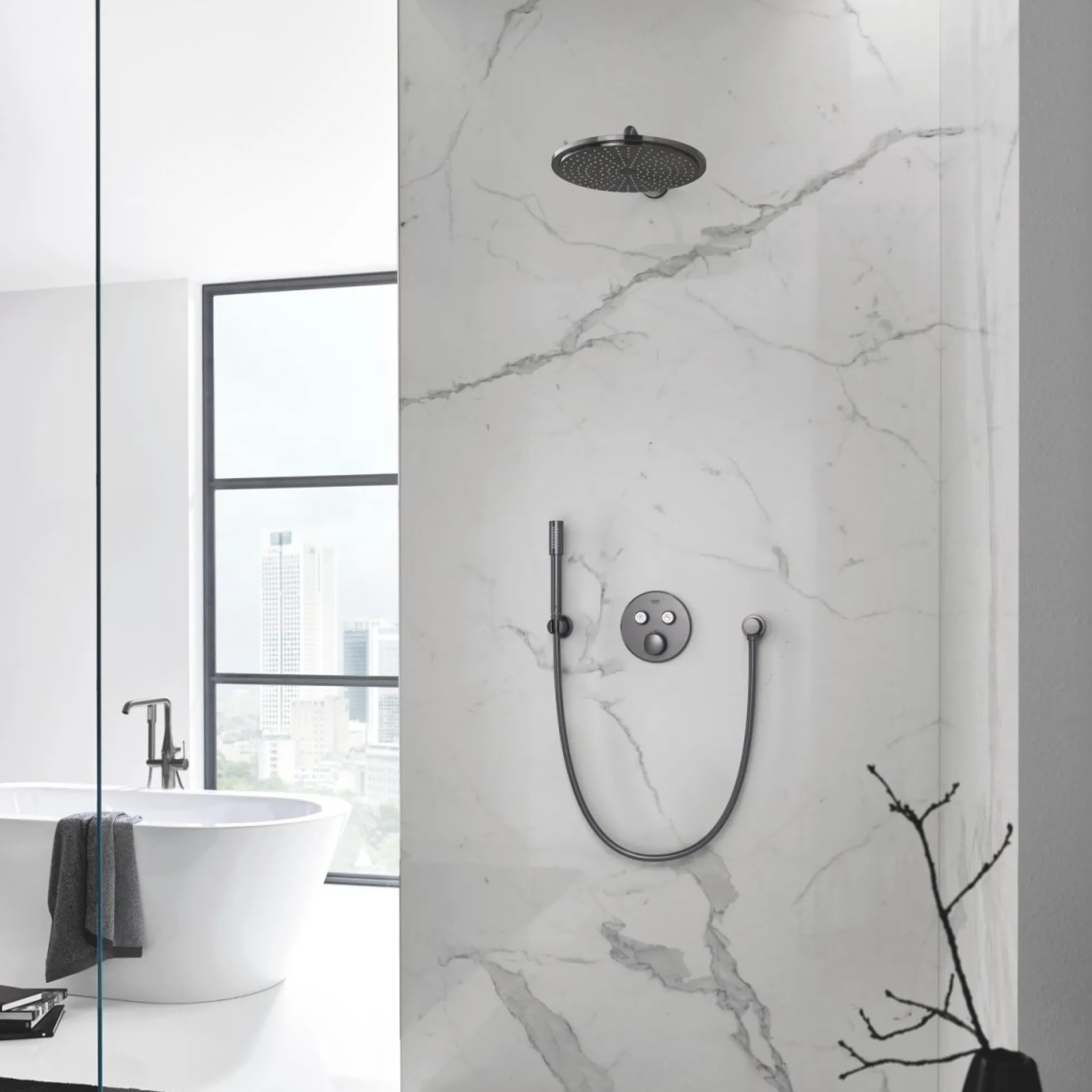 Grohe Rainshower Cosmopolitan 310 mm hovedbruser sæt, 380 mm vægmontering
