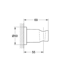 Grohe Rainshower håndbruseholder, vægmonteret