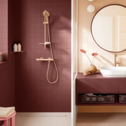 Grohe Rainshower SA brusestang, 570-630 mm, børstet warm sunset