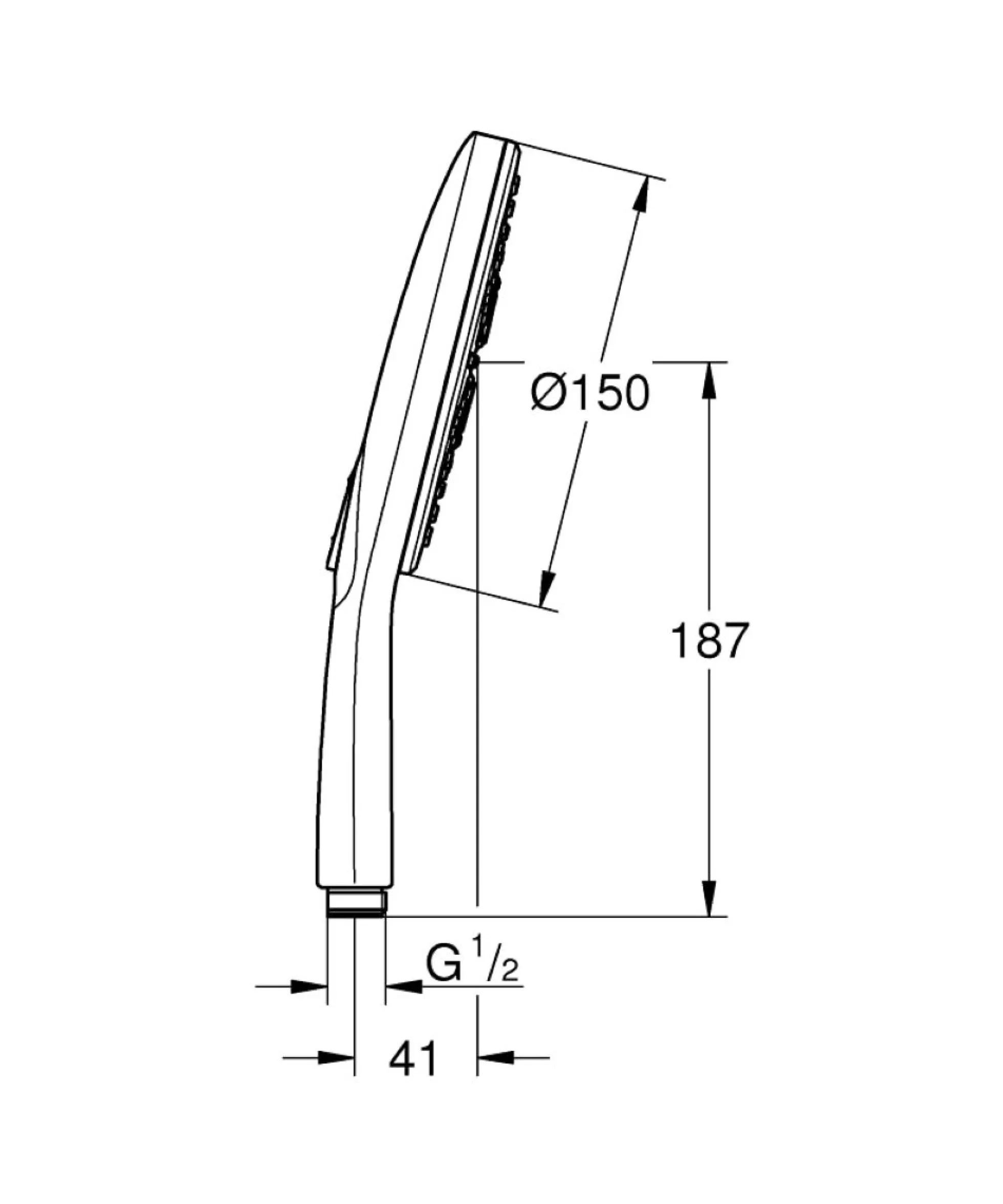 Grohe Rainshower Smartactive 130 mm håndbruser