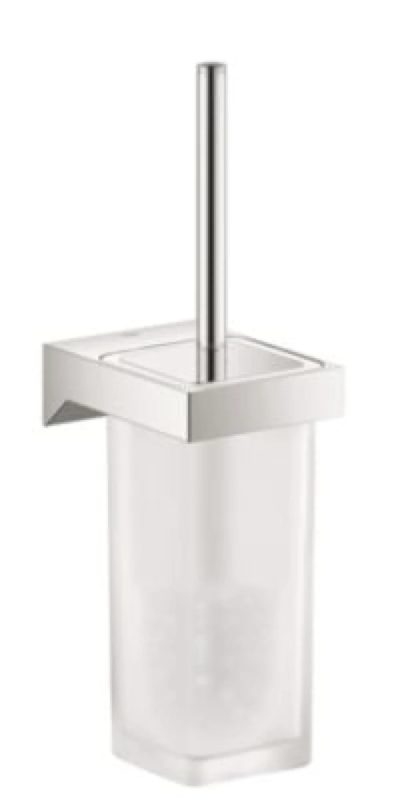 Grohe Selection Cube toiletbørste + holder, metal, væghængt, 381 mm højde, 103 mm diameter, 138 mm dybde, forkromet