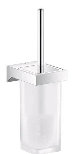 Grohe Selection Cube toiletbørste + holder, metal, væghængt, 381 mm højde, 103 mm diameter, 138 mm dybde, forkromet