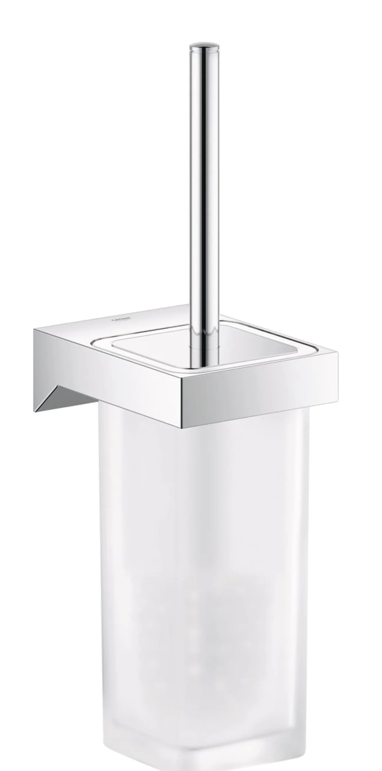 Grohe Selection Cube toiletbørste + holder, metal, væghængt, 381 mm højde, 103 mm diameter, 138 mm dybde, forkromet
