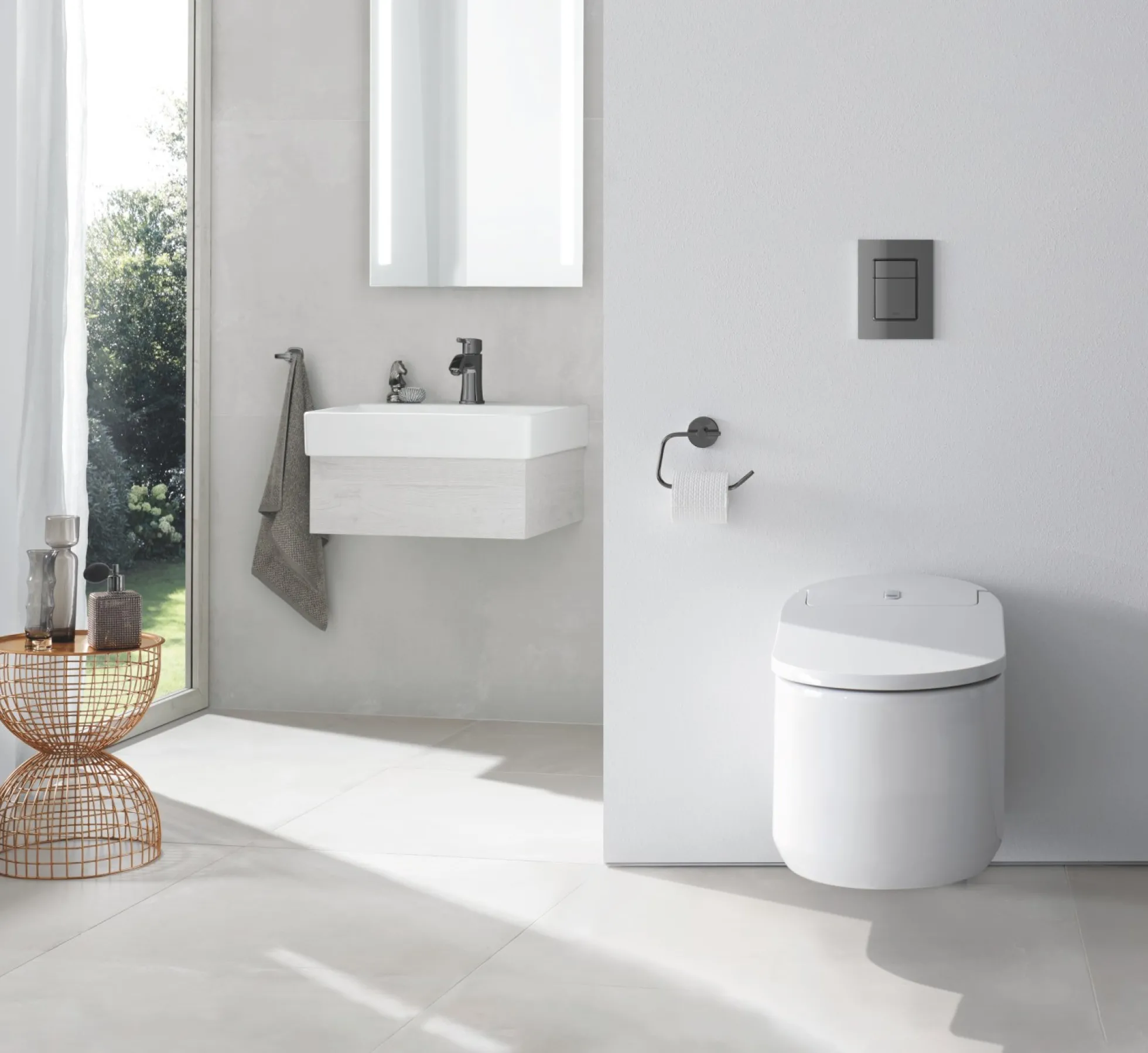 Grohe Skate cosmopolitan betjeningsplade, ABS plast, 156 x 197mm, sort krom