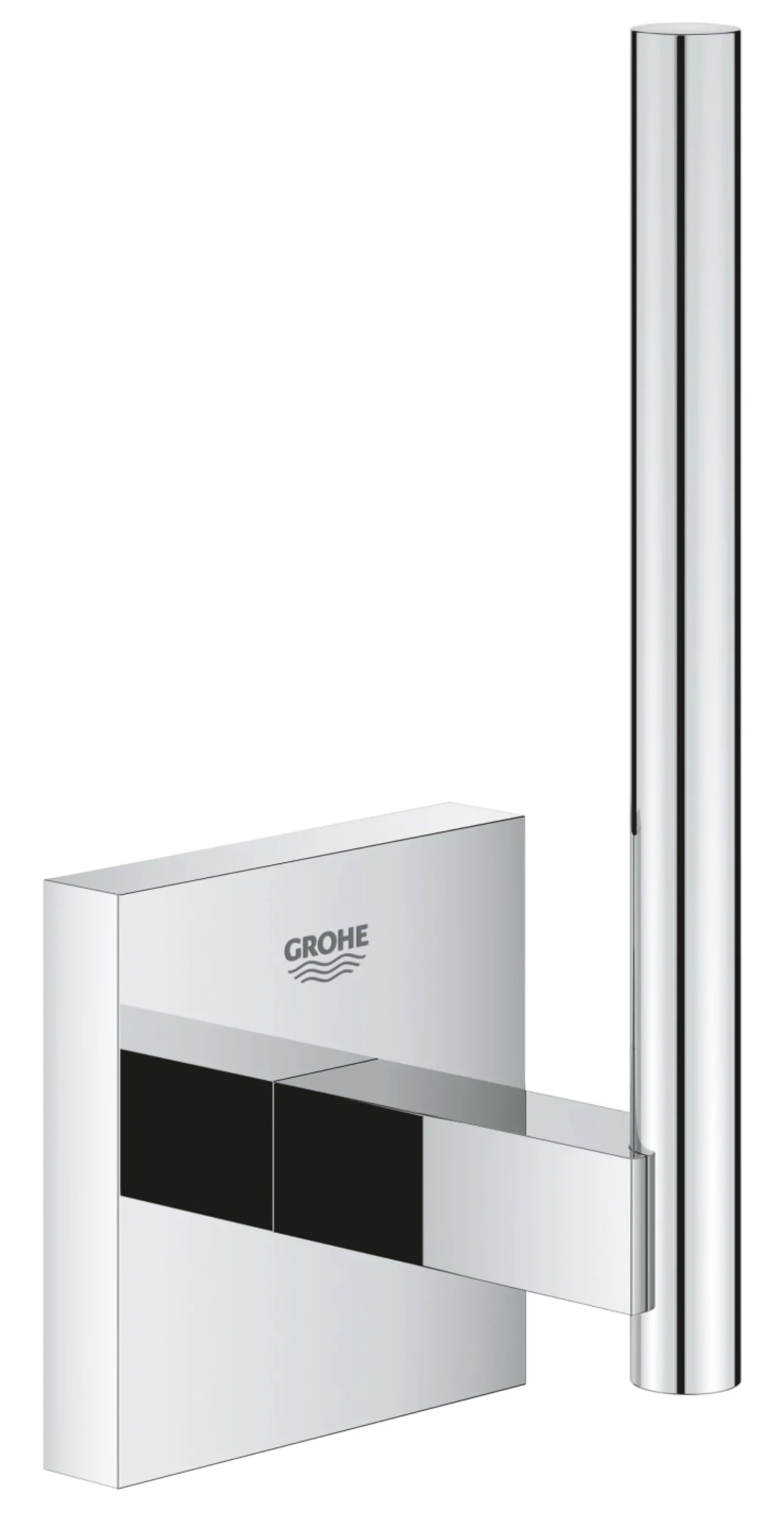 Grohe Start Cube reservepapirholder, metal, blank, dybde 60 mm, højde 134 mm, krom