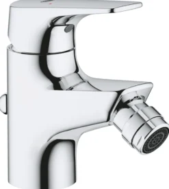 Grohe Start Flow etgrebsbatteri, 90mm tud, 1 hul, til bidet, med bundventil, krom