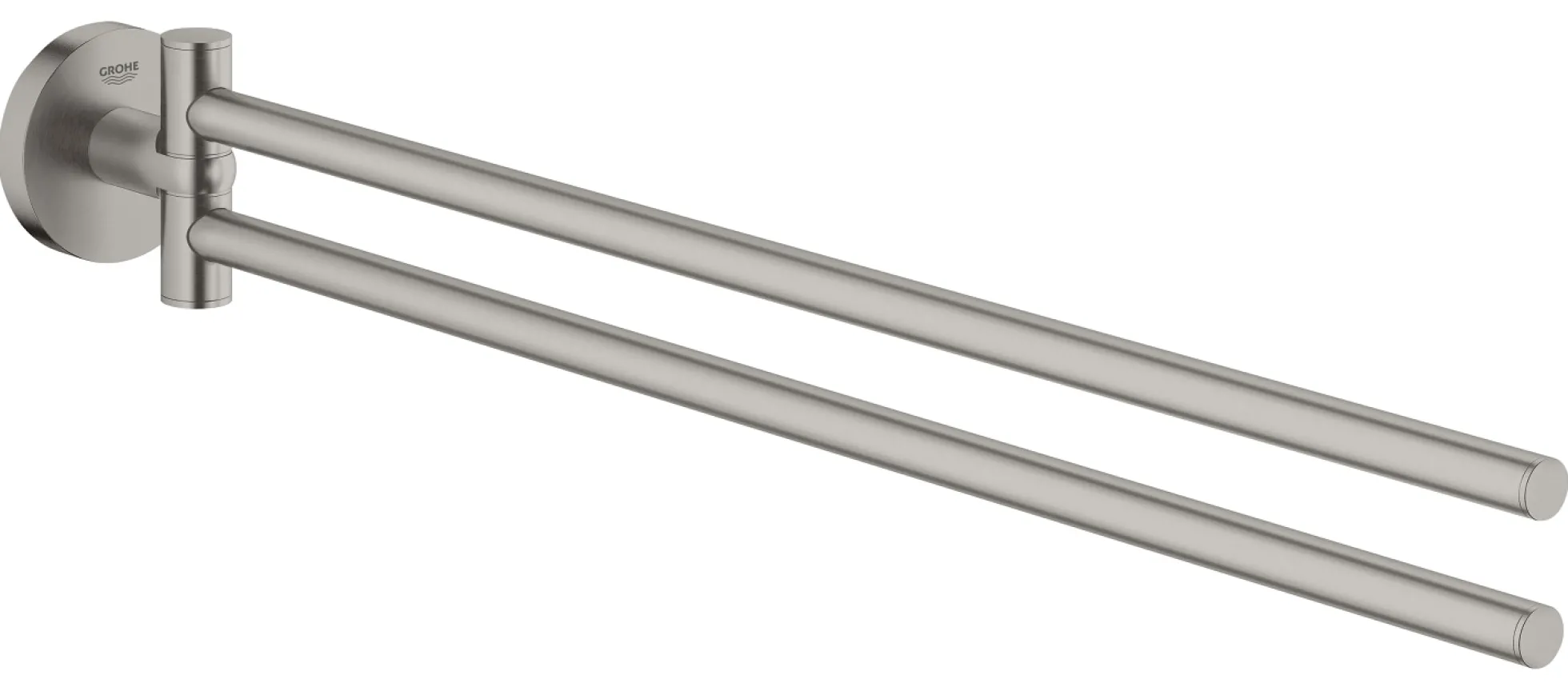 Grohe Start håndklædeholder, 439 mm, dobbelt/svingbar, metal, supersteel
