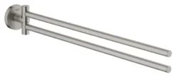 Grohe Start håndklædeholder, 439 mm, dobbelt/svingbar, metal, supersteel
