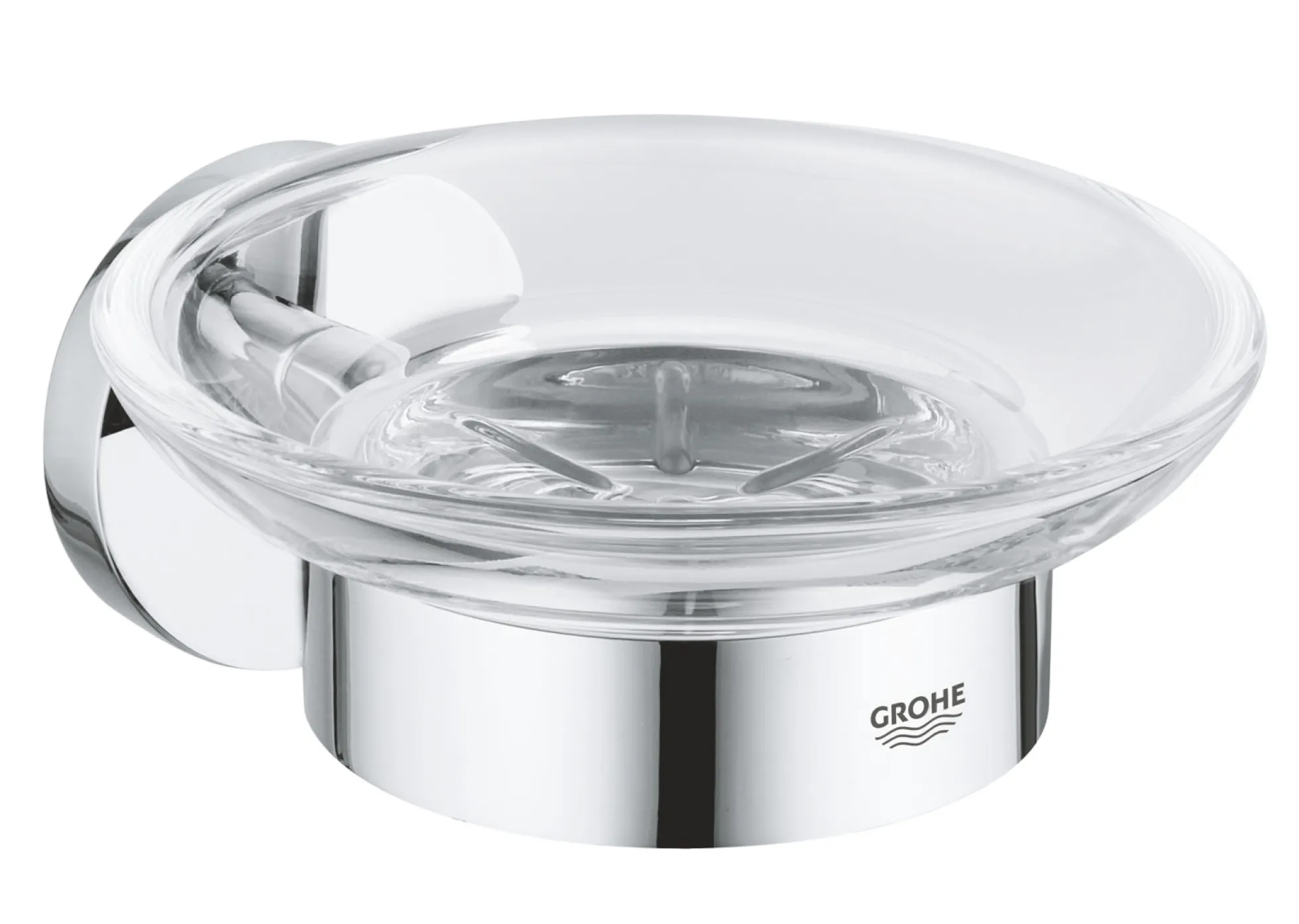 Grohe Start sæbeskål med holder, glas/metal