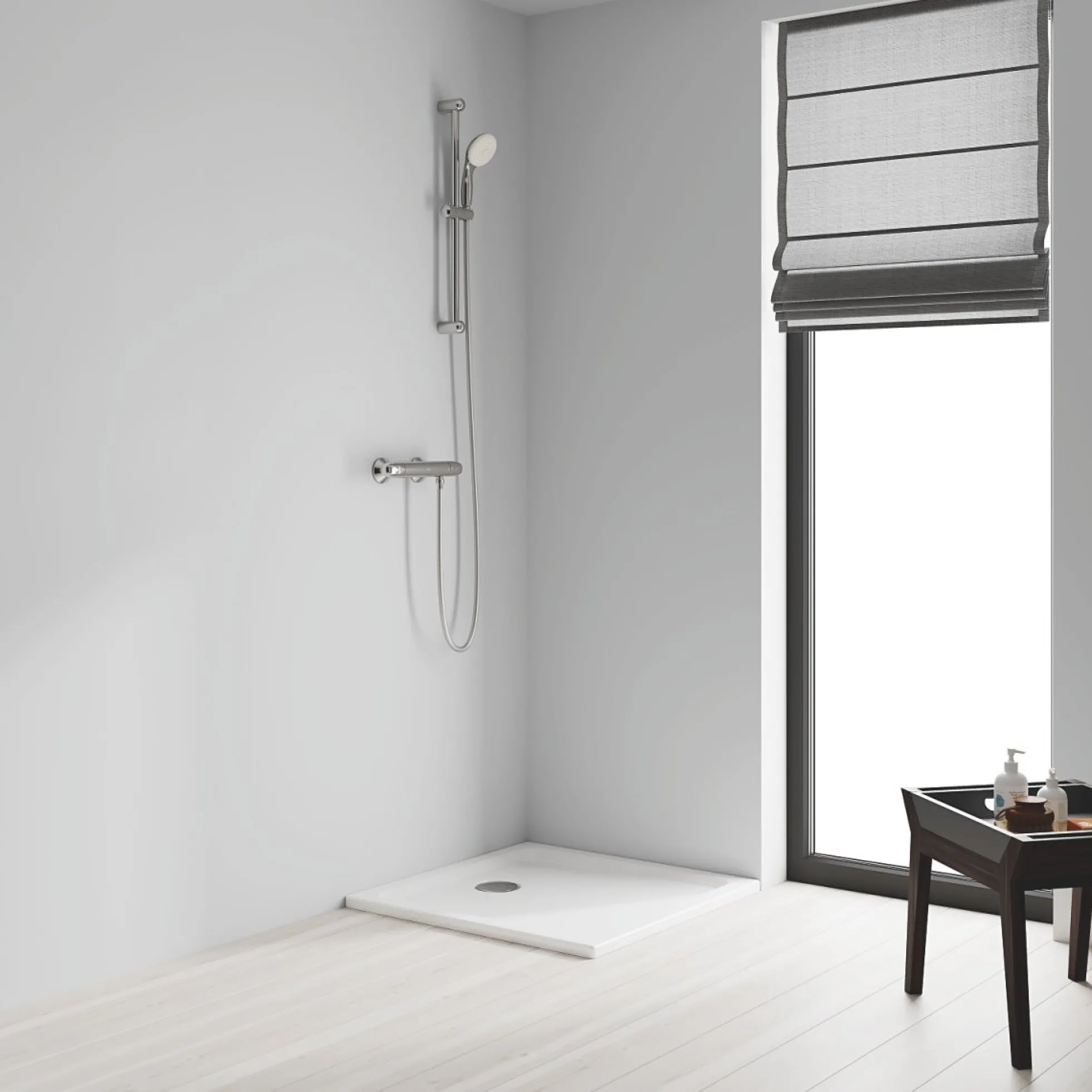 Grohe Tempesta 100 mm brusestangsæt, 600mm brusetang, 3 sprays, krom