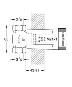 Grohe Ventiloverdel indbygningindv.del, krom