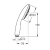Grohe Vitalio Start 110 I håndbruser, 8, 7L, 1/2", krom