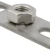Grundflange M8, rustfri stål 1.4301, 80x25 mm, 2.500 N