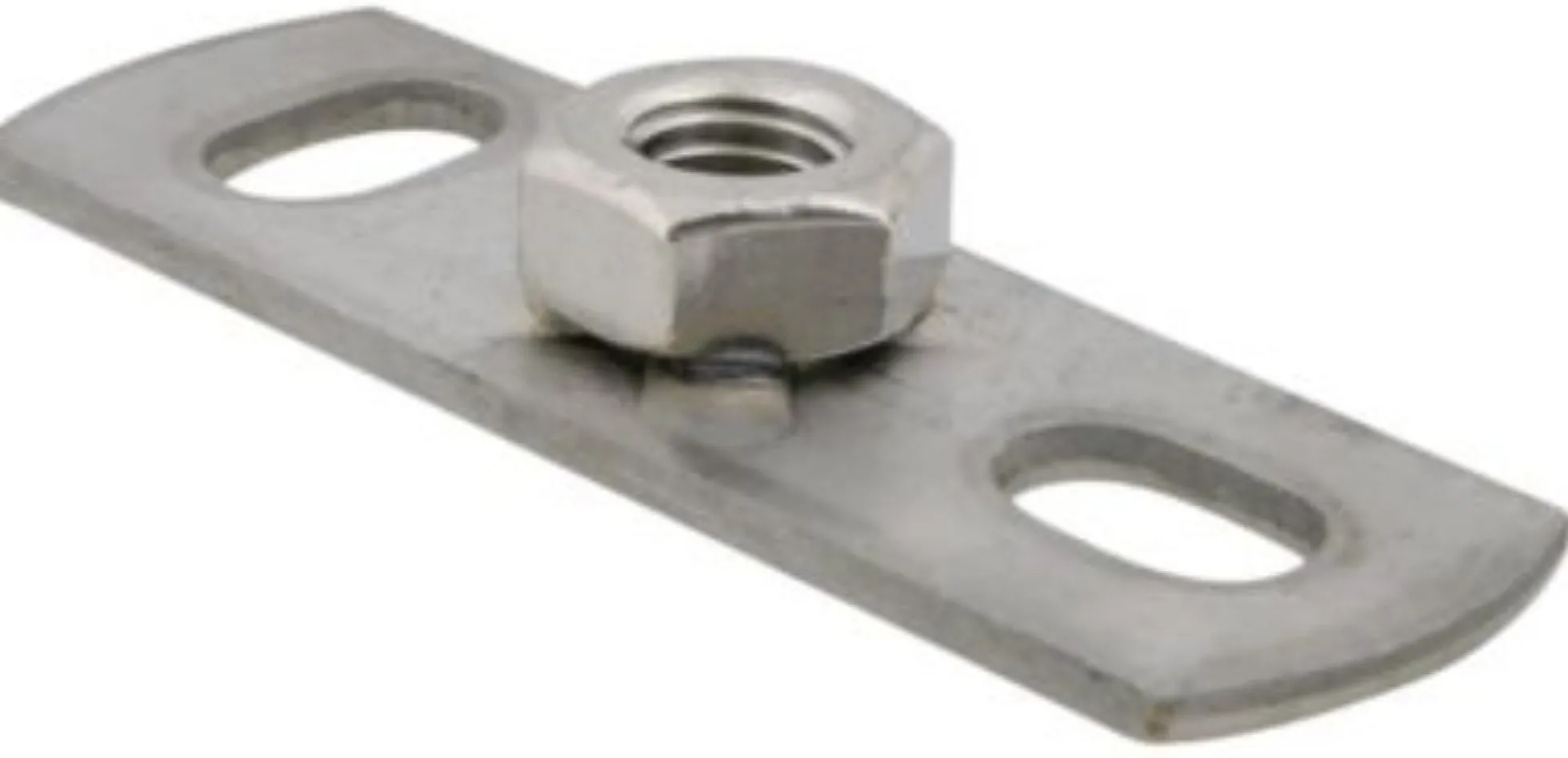 Grundflange M8, rustfri stål 1.4301, 80x25 mm, 2.500 N