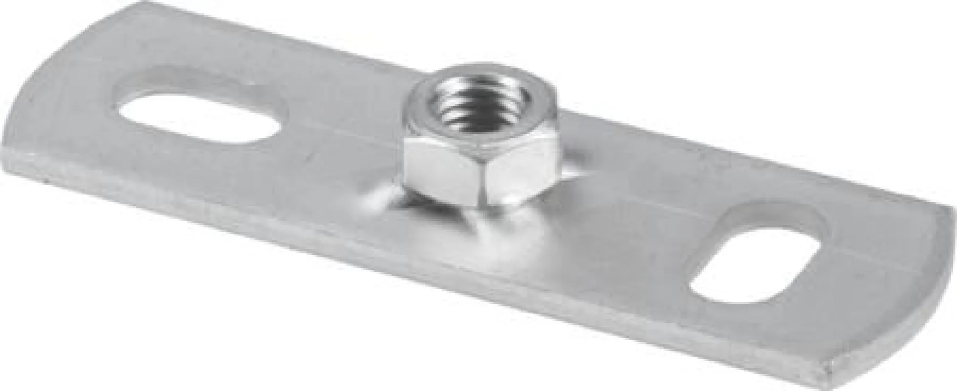 Grundflange M8, rustfri stål 1.4301, 80x25 mm, 2.500 N