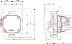 Grundfos ALPHA2 GO 15-75 130, 220-240V, 9H AG0, 1/130mm