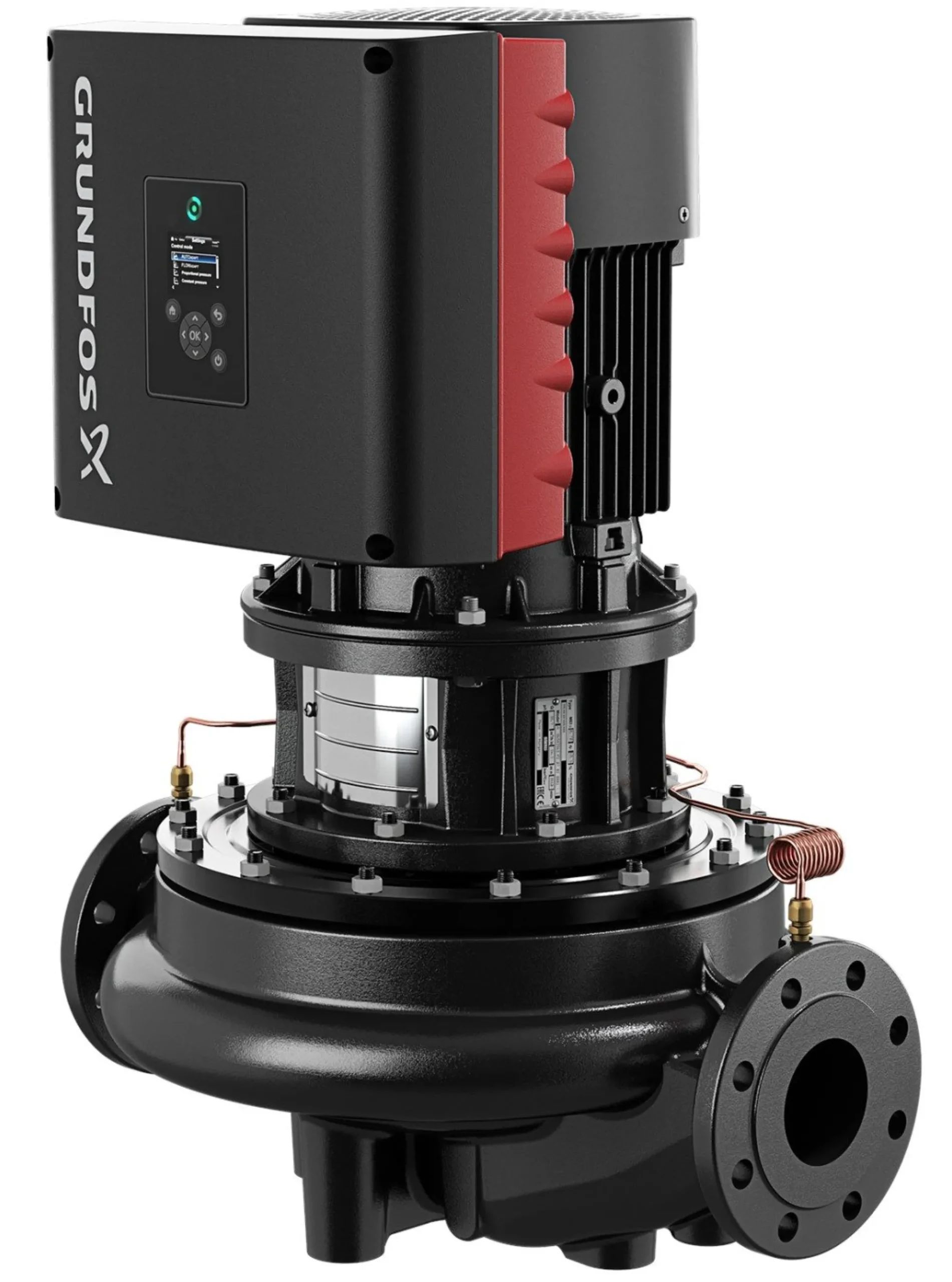 Grundfos Alpha2 25-40 N 180, 1x230V, 1 1/2" tilslutning, rustfrit stål
