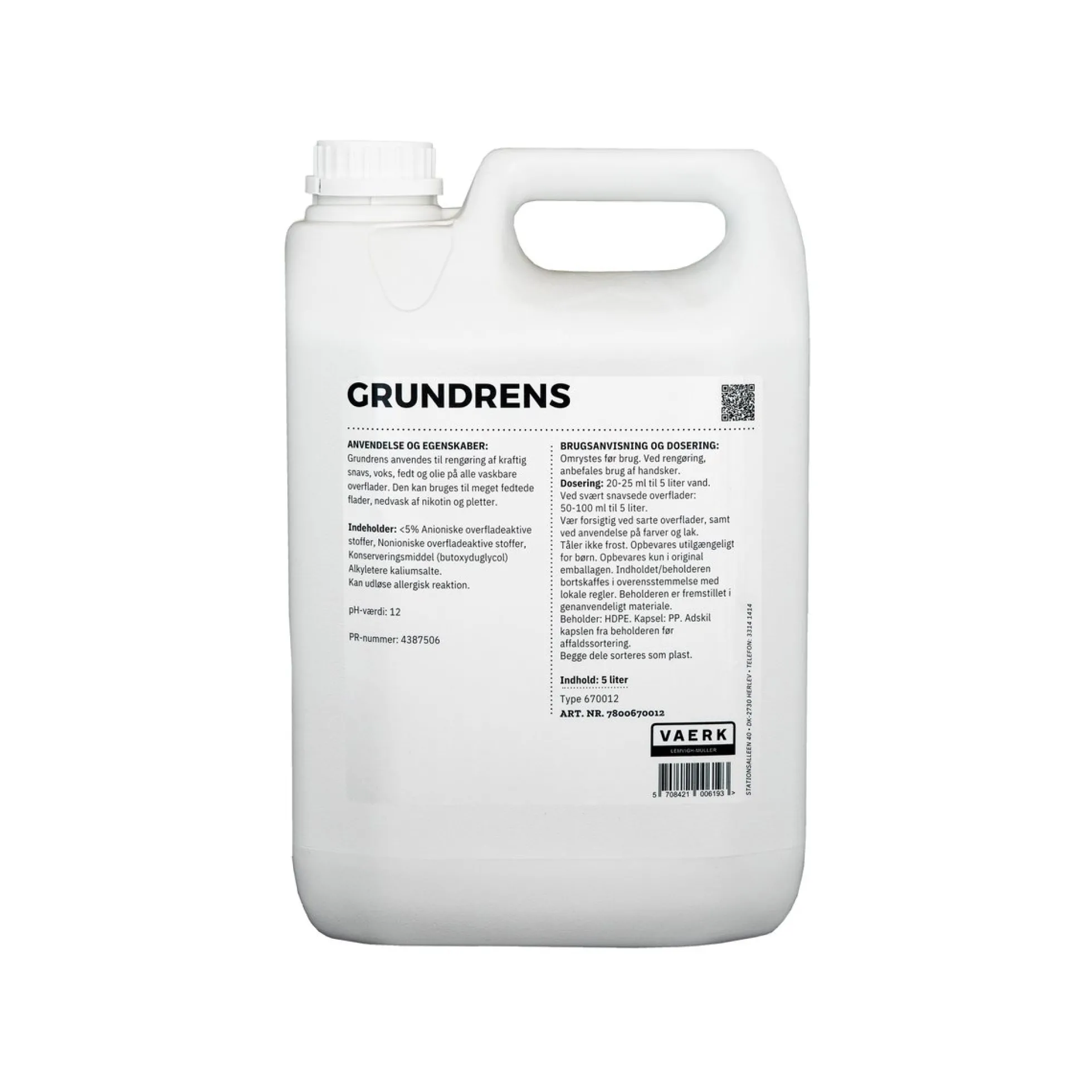 Grundrens, 5 liter