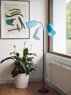 Gulvlampe Salsa Sort Med A-P-L Skærme