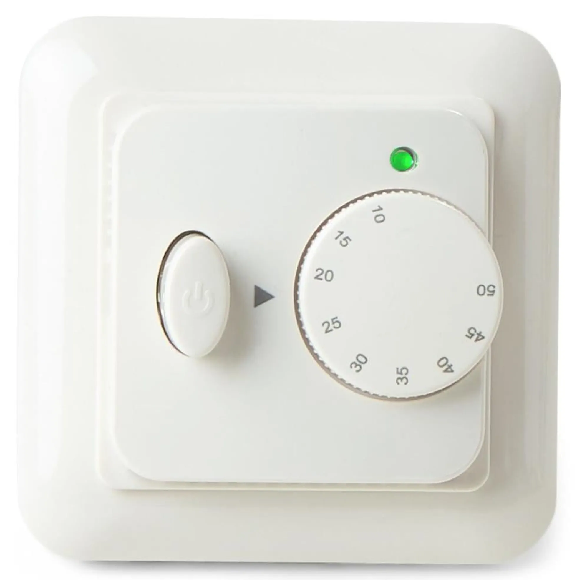 Gulvvarmetermostat HC30-15 Busch Jäger, rum- og gulvføler, hvid