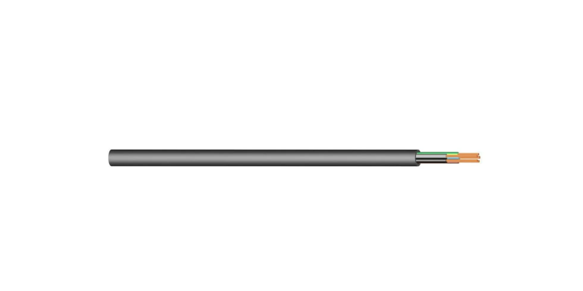 Gummikabel GKAJ H05RR-F 3G1,5, sort, R100 - 100 meter