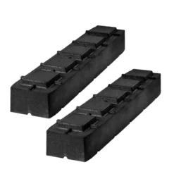 Gummi montageblok forhøjer til varmepumpe, 600 x 190 mm (2 stk)