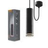 GU10 pendel, sort, Ø5,5 cm, maks. 30W, IP20