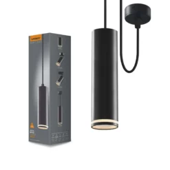 GU10 pendel, sort, Ø5,5 cm, maks. 30W, IP20