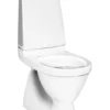 Gustavsberg Classic 5600 gulvstående toilet, 2/4-liter, skjult S-lås, lukket skyl, hvid