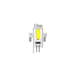 G4 1,5W LED pære, 170 lumen, 360 grader spredning, 2800K, 37 x Ø10 mm, 12V/24V AC/DC, dæmpbar